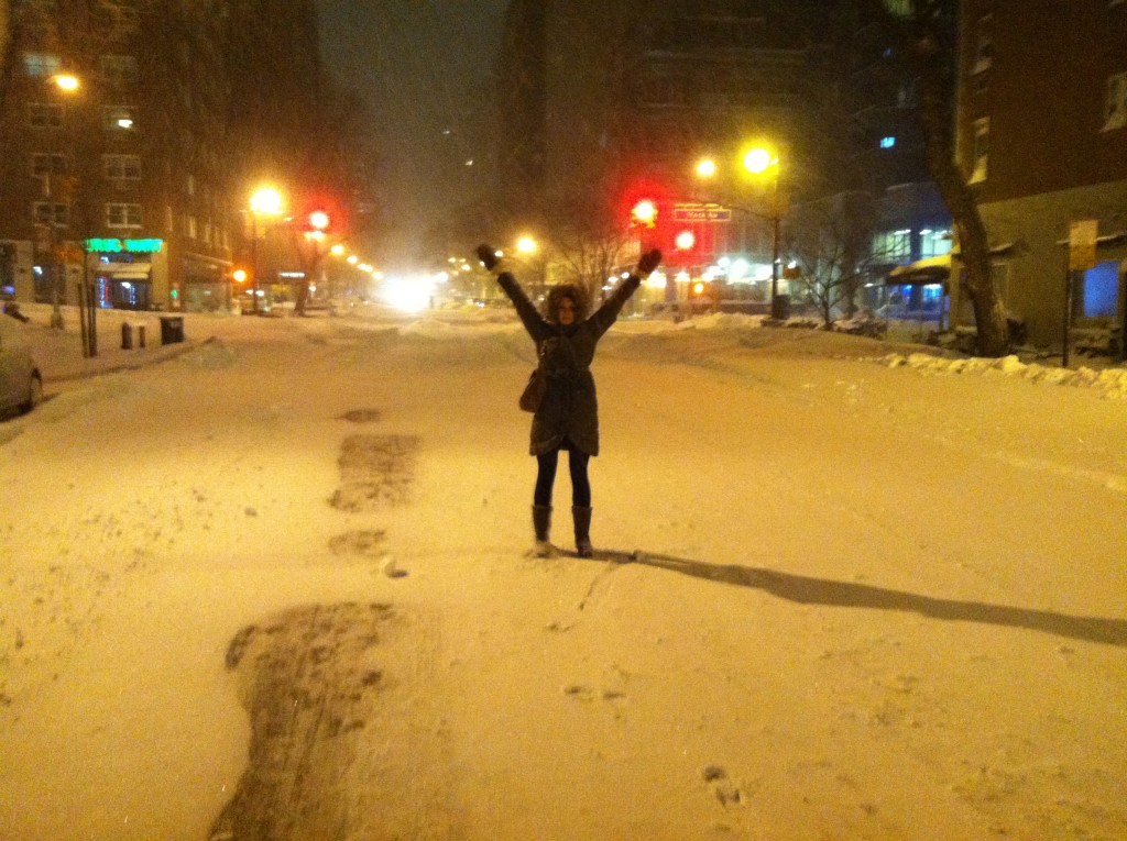 The snowy streets were magical